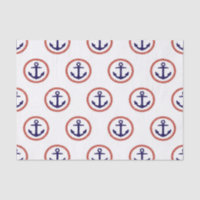 Circled Anchors Nautical Pattern