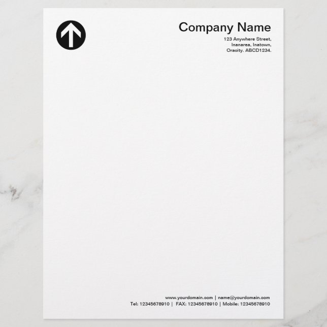 Circled Arrow - Black Letterhead (Front)