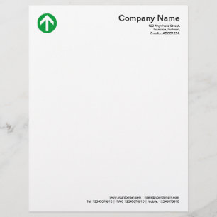 Circled Arrow - Grass Green Letterhead