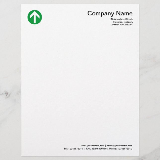 Circled Arrow - Grass Green Letterhead (Front)