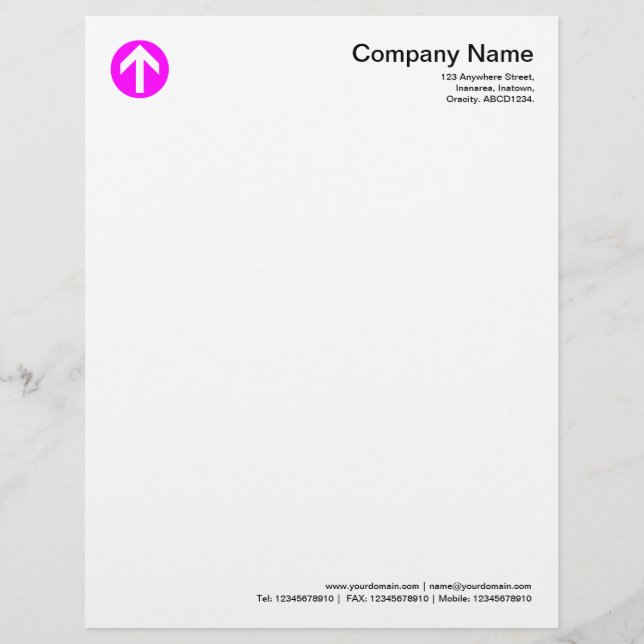 Circled Arrow - Magenta Letterhead (Front)