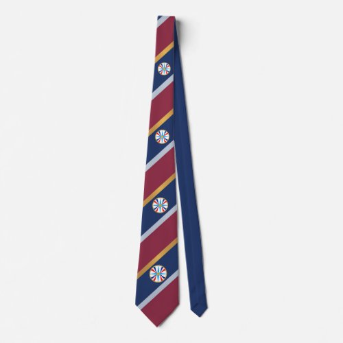 Circled Assyrian flag Neck Tie