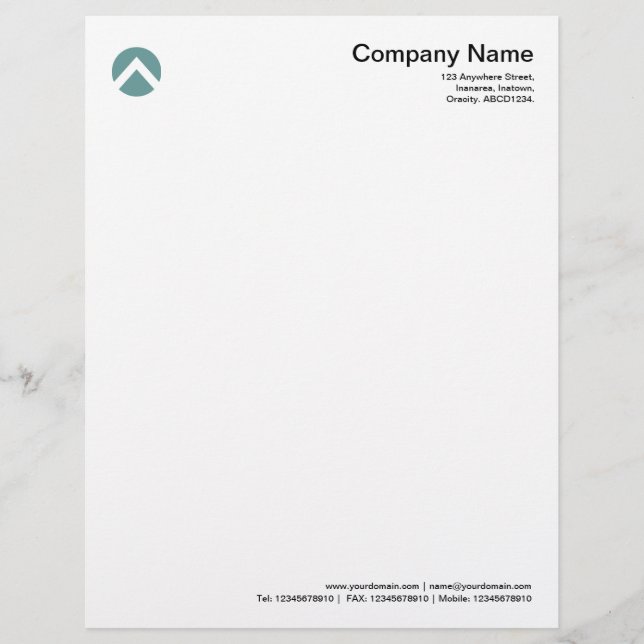 Circled Chevron - Ocean Green Letterhead (Front)