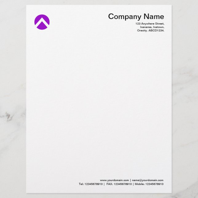Circled Chevron - Purple Letterhead (Front)