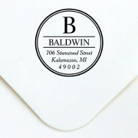 Circled Monogram Initial Return Address