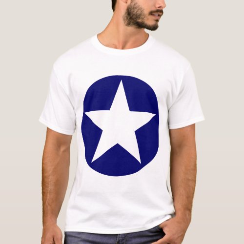 Circled Star _ Dark Blue T_Shirt