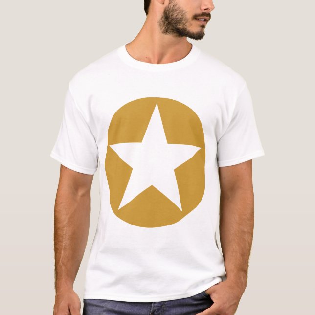 Circled Star - Golde Brown T-Shirt (Front)