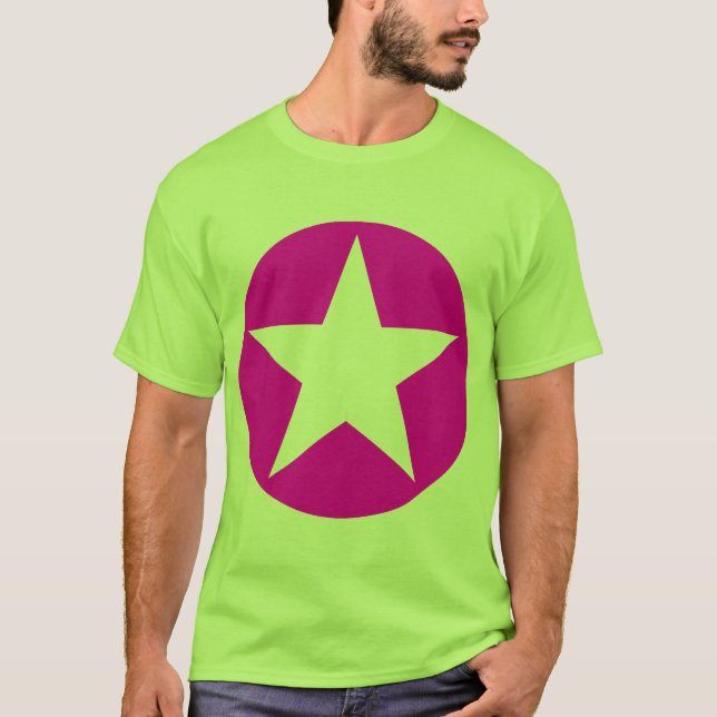 Circled Star - Magenta T-Shirt (Front)