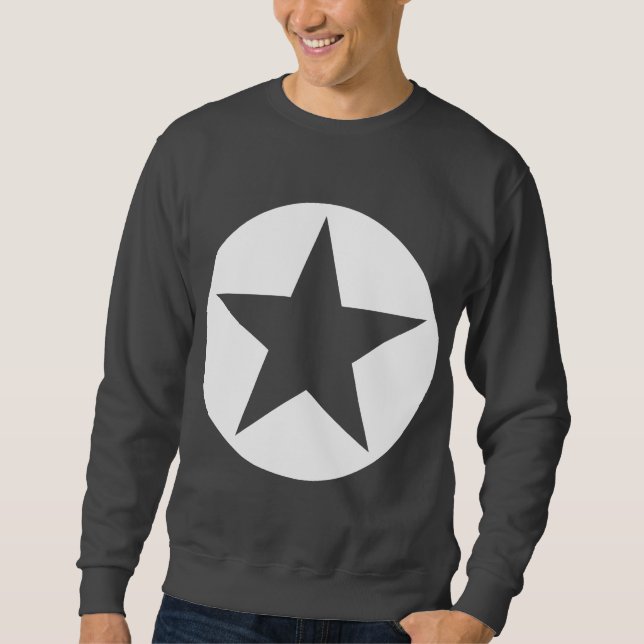 Circled Star - White Sweatshirt (Front)