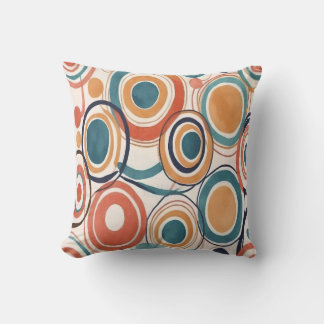 Circles 1 Art Print Throw Pillow
