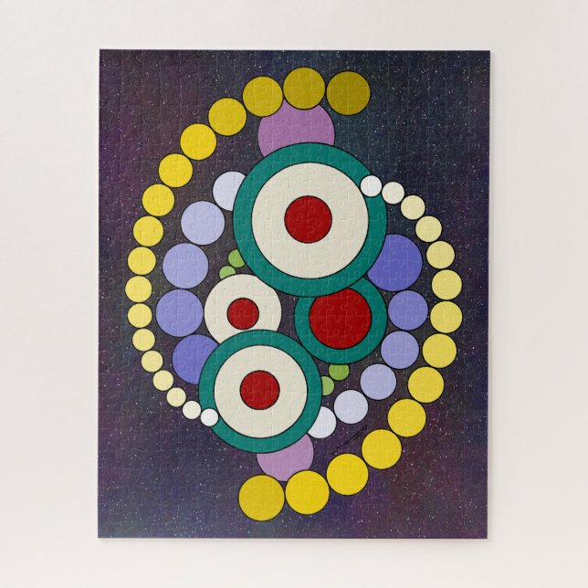 Circles Abstract Artwork Jigsaw Puzzle (Vertical)