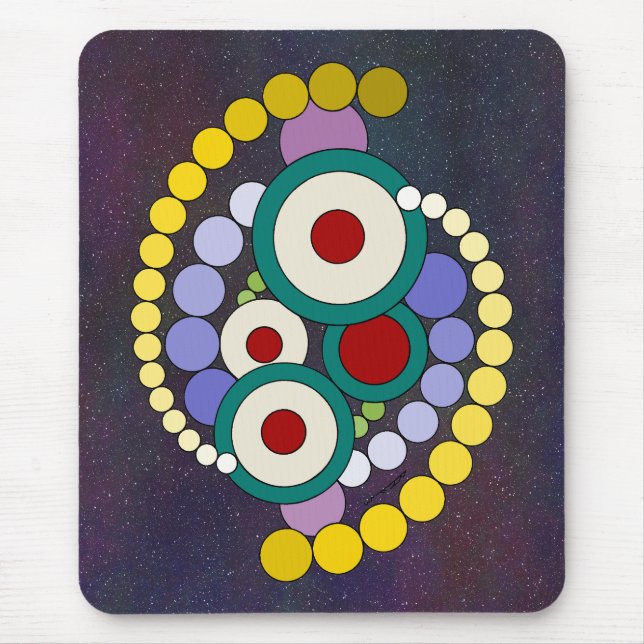 Circles Abstract Artwork Mouse Pad (Front)