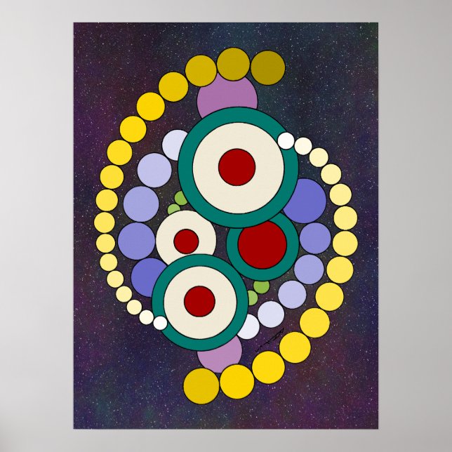 Circles Abstract Artwork Poster (Front)