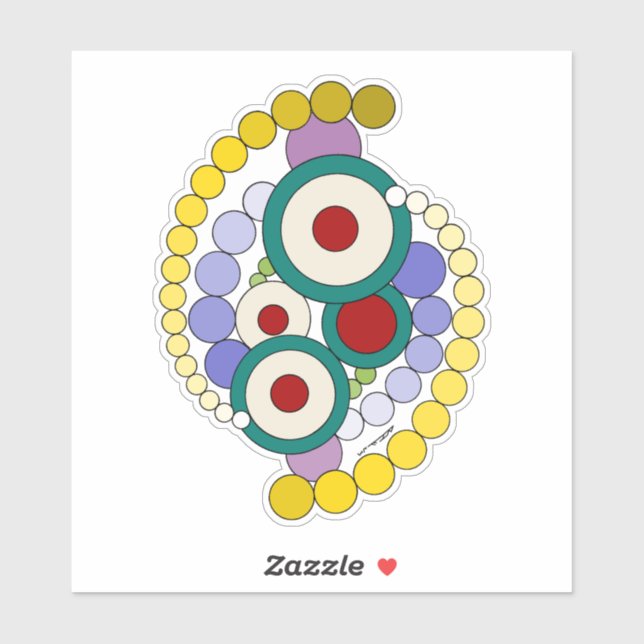 Circles Abstract Artwork Sticker (Sheet)
