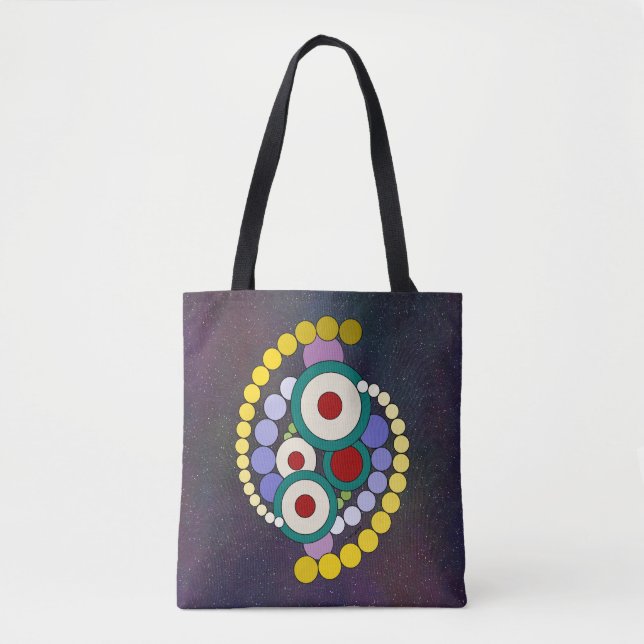 Circles Abstract Artwork Tote Bag (Front)