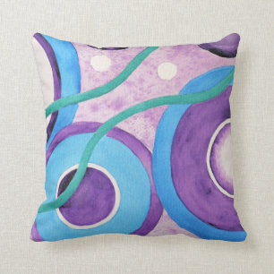 Circles Abstract pattern Throw Pillow