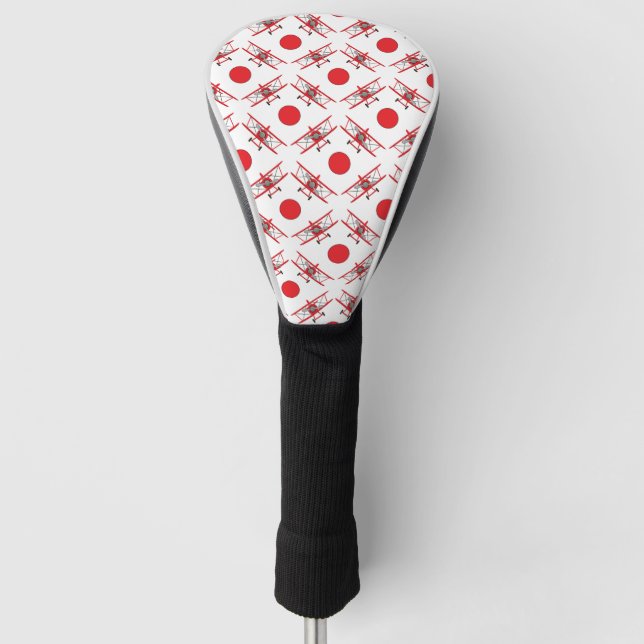 Circles Airplanes Pilot Plane Aviation Aviator Golf Head Cover (Front)