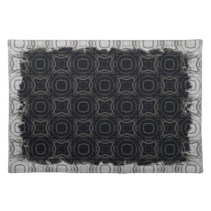 Circles and Diamonds in Bronze Pattern Cloth Placemat