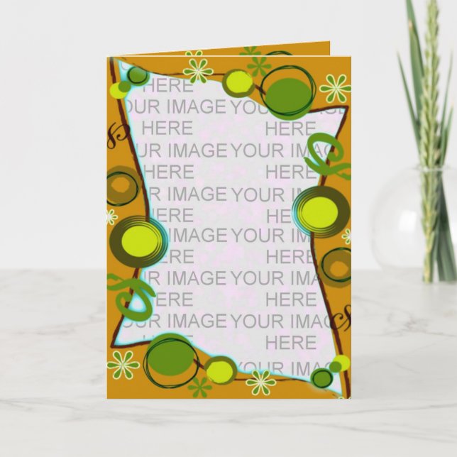 Circles and Flowers Frame - Father's Day Card (Front)