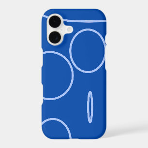 Circles and Loop on Blue iPhone 17 Case