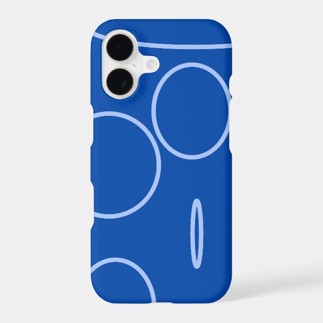 Circles and Loop on Blue iPhone Case (Back)