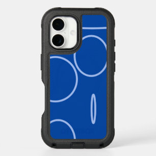 Circles and Loop on Blue iPhone 16 Case