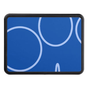 Circles and Loop on Blue Trailer Hitch Cover