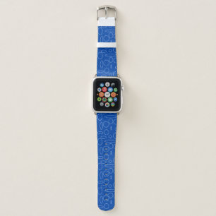 Circles and Loops Blue Apple Watch Band