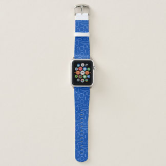 Circles and Loops Blue Apple Watch Band