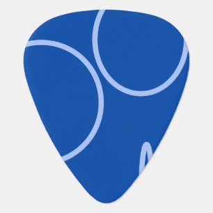 Circles and Loops on Blue Groverallman Guitar Pick