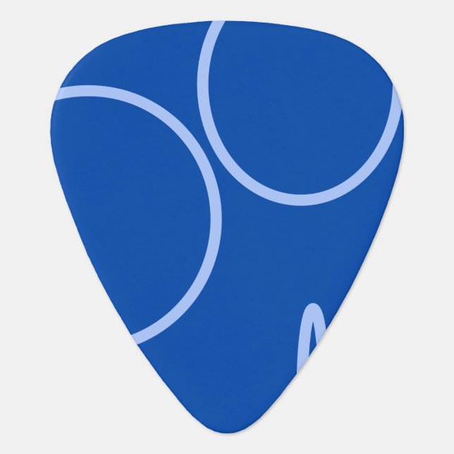 Circles and Loops on Blue Groverallman Guitar Pick (Front)