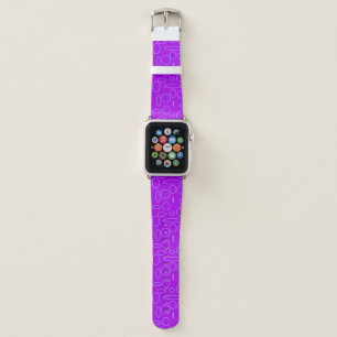 Circles and Loops Purple Apple Watch Band