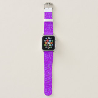 Circles and Loops Purple Apple Watch Band