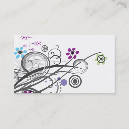 Circles and Loops Retro Business Profile Cards Business Card Templates