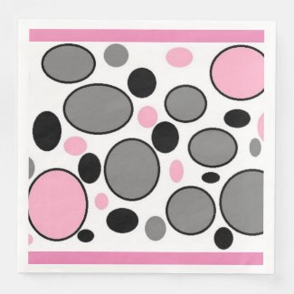CIRCLES AND OVALS PAPER NAPKINS