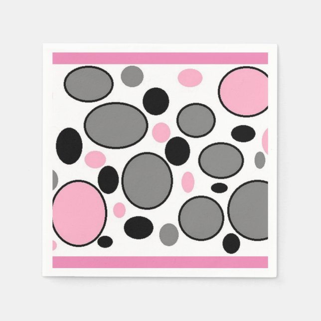 CIRCLES AND OVALS PAPER NAPKINS (Front)