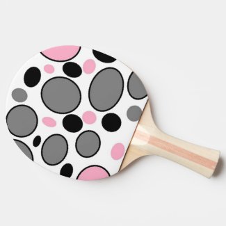 CIRCLES AND OVALS PING PONG PADDLE