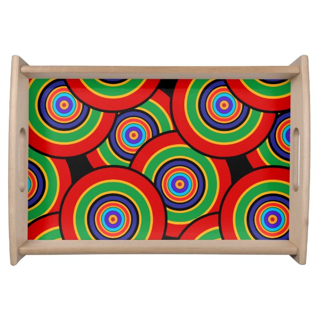Circles and rings retro serving tray (Front)