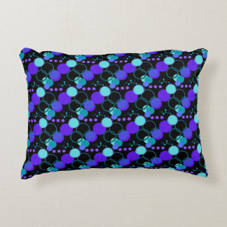 Circles and Round Shapes Pattern in Black Accent Pillow