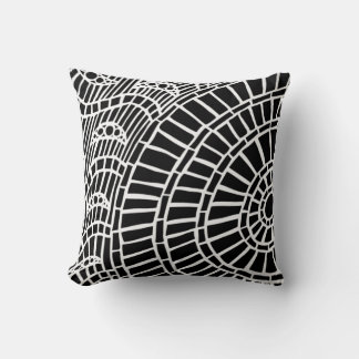 Circles and S Cuels Throw Pillow