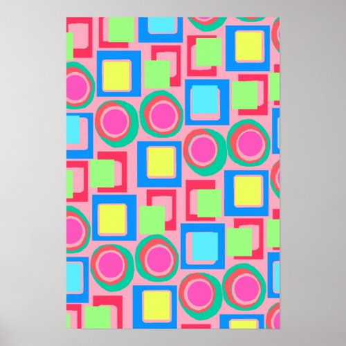 Circles and Squares Poster