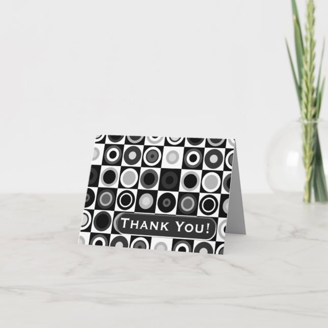 Circles and Squares Thank You Note (Personalized) (Front)