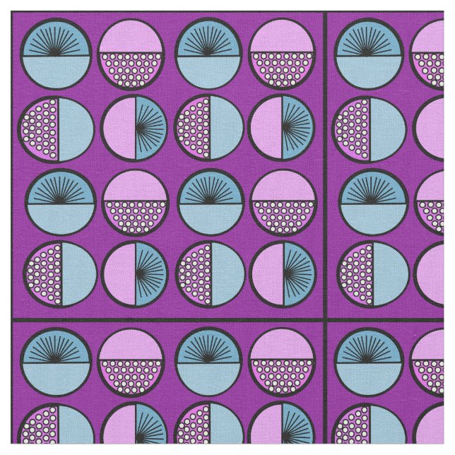 Circles and Stars Fabric (Close Up)