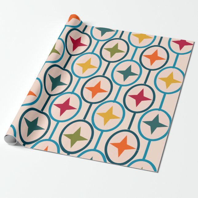Circles and Stars  Wrapping Paper (Unrolled)