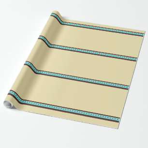 Circles and stripes pattern wrapping paper