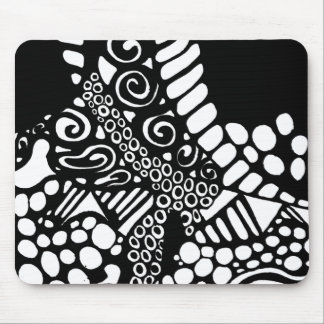 CIRCLES AND SWIRLS MOUSE PAD
