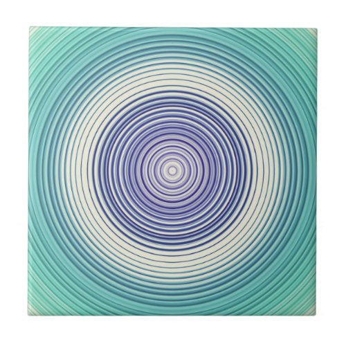 Circles _ Aqua Teal Turquoise Cyan Blue Tile