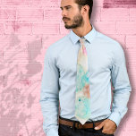 Circles Artistic Pastel Grunge Blue Brown Novelty Tie<br><div class="desc">Ties don't have to be boring! Show off your fun side with this cool,  artistic novelty tie created with part of my original watercolor mixed media art featuring circles in shades of pink,  aqua,  and orange with a whitewashed,  grunge feel.</div>
