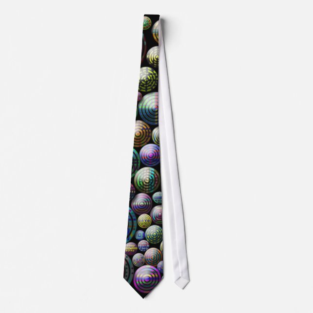 Circles Black and Colorful Tie (Front)