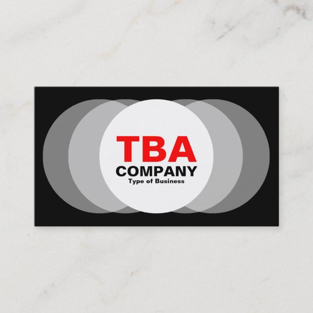 Circles - Black Business Card (Front)